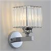 Sxtiger Applique Moderna In Cristallo, E27 Lampada Da Parete In Cristallo Argento, Per Camera Da Letto Soggiorno Sala Da Pranzo Corridoio Illuminazione (Quadrato Argento)