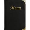 SECURIT PORTA MENU' A5-23,7x17,2cm NERO in PVC BASIC con 4+2 BUSTE FISSE