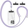 caslord Cordino per Cellulare con 2 Patch Nero Universali | Adatto con Tutti Gli Smartphone e Maggior Parte delle Custodia | 1,6 m Regolabile e Rimovibile | Blu viola