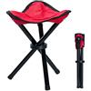 COVVY Treppiede da Esterno Sgabello Portatile Pieghevole Piccola Tela 3 Gambe per Escursionismo Campeggio Pesca Picnic Spiaggia Barbecue (Rosso)