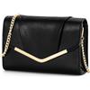 VASCHY Pochette Donna,Pochette e Clutch Elegante Clutch Donna Pelle Borsetta Donna Pochette da Borsa Elegante Borsa Tracolla Donna Matrimonio,Festa Pochette Dorato