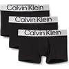 Calvin Klein Trunk 3pk 000nb3130a Boxer, Nero (Black), L Uomo