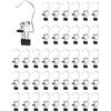 QWORK® 40 Pezzi Appendini con Oinze Anti Scivolo, Grucce Appendiabiti in Acciaio Inox con Pinze per Viaggi, Armadio, Pantaloni, Scarpe, Asciugamano