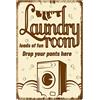 CREATCABIN Lavanderia Targa in Metallo Retro Vintage Metallo Decorazione da Parete Decorazione Arte Murale per Casa Giardino Cucina Bar Pub Soggiorno Ufficio Garage Poster Targa 12 x 8 Pollice