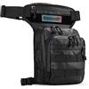 Rhinowalk Marsupio da gamba a goccia per moto, marsupio in vita, borsa a tracolla per coscia per viaggi, pesca, escursionismo, ciclismo, nero, 16.5in x 10in x 12.2in (L x W x H)