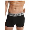 Calvin Klein Trunk 3pk 000nb3130a Boxer, Multicolore (Black/ White/ Grey Heather), L Uomo