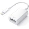 Wahbite Apple Adattatore da Lightning a USB per fotocamera, cavo USB 3.0 OTG per iPhone/iPad per collegare lettore di schede, chiavetta USB, disco U, tastiera, mouse, hub, hub,