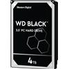 ‎Western Digital WD Black Performance Desktop Hard Disk Drive da 4 TB, 7200 RPM, SATA 6 Gb/s, Cac