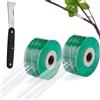 Lunpog 2 pezzi nastro di finitura per alberi da frutto con coltello da giardino per albero da giardino piantine verde