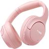 TOZO HT2 Cuffie Bluetooth 5.3 con ANC Ibrido Hi-Res Audio e ORIGX Acustica 40mm Controllore EQ Regolazione 60 Ore Riproduzione 3.5mm AUX Audio Cavo e USB Tipo C Rosa