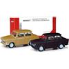 herpa modelkit auto MiniKit Trabant 601 Limousine, scala 1:87, kit di modellismo, pezzo da collezione, statuetta in plastica, Colore: samtocker/rally black