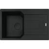 Franke: Lavello una vasca con gocciolatoio Urban Incasso UBG 611-78 114.0718.496 finitura black matt da 78x50 cm