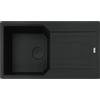 Franke PRONTA CONSEGNA - Franke: Lavello una vasca con gocciolatoio Urban Incasso UBG 611-86 114.0718.497 finitura black matt da 86x50 cm