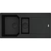 Franke: Lavello una vasca con vaschetta e gocciolatoio Urban Incasso UBG 651 114.0718.511 finitura black matt da 100x50 cm
