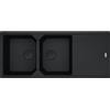 Franke PRONTA CONSEGNA - Franke Lavello due vasche con gocciolatoio Urban Incasso UBG 621 114.0718.500 finitura black matt da 116x50 cm