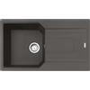 Franke: Lavello una vasca con gocciolatoio Urban Incasso UBG 611-86 114.0714.171 finitura grigio ardesia da 86x50 cm