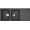 Franke: Lavello due vasche con gocciolatoio Urban Incasso UBG 621 114.0714.190 finitura grigio ardesia da 116x50 cm