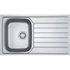 Franke: Lavello una vasca con gocciolatoio a destra Spark Incasso SKX 611-86 101.0714.035 finitura inox satinato da 86x50 cm