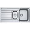 Franke: Lavello una vasca con vaschetta e gocciolatoio a sinistra Spark Incasso SKX 651 101.0716.615 finitura inox da 100x50 cm