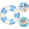 LEZED Anello di Nuoto Gonfiabile, Galleggiante Adulti Vintage a Righe, Ciambella Salvagente, Donut da Vacanza Rotondo in PVC, Float per Mare e Piscina