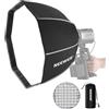 NEEWER Softbox Ottagonale 50cm con Attacco NEEWER (Non Attacco Bowens), Octabox Softbox Pieghevole con Diffusore Luce a Nido d'Ape/Griglia per Luce Video LED Studio MS60 MS60B MS60C MS150B, NS4P