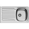 Pyramis Lavello 86 x 50 in Acciaio Inox lavandino 1 Vasca Destra + gocciolatoio lavabo con PILETTA 3,5''