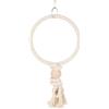 TRIXIE Rope Ring with Wooden Bead, Cotone, Naturale, 24 cm (Pack of 4)