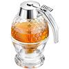Westmark Contenitore per miele/Dispenser con supporto, Capacità: 200 ml, Vetro/Plastica, Deluxe, Trasparente/Argento, 65132260