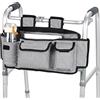 supregear Walker Bag, Borsa da Viaggio Pieghevole per Organizer con Cesto Pieghevole di Alta Qualità per Qualsiasi Walker Style Rollator e Sedia a Rotelle - Grigio