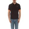 SUN68 SUN 68 Polo Small Stripes Fluo da Uomo Nero - Large