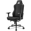 Sharkoon Skiller SGS40 - Sedia da gaming, con rivestimento in tessuto traspirante, larga, colore: Nero