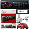 Pioneer Autoradio Pioneer Mvh230BT 1Din Bluetooth 50Wx4+Kit Montaggio Fiat Grande Punto
