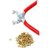 BGS Diy 75831 | Pinza per occhielli con 100 occhielli rotondi | 5,0 mm