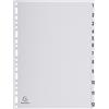 Exacompta Intercalare numerico in PP riciclato 12 tasti 1-12 grigio A4 Exacompta