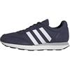 adidas Run 60s 3.0 Leather Shoes, Sneakers Uomo, Shadow Navy/Cloud White/Core Black, 44 EU