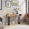DEGHI Consolle 118x75h cm in legno di acacia e metallo nero - Freia Acacia