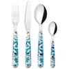 Guzzini -Set 24 posate in acciaio inossidabile, argento, BLUES (Blu mediterraneo)
