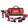 Milwaukee Kit 18v milwaukee trapano avvitatore blpdrc + tassellatore blh + smerigliatrice fsag125x