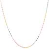 Diamond Treats Collana a Catena con Piccole Sfere in Smalto Colorato, Collana Girocollo da Donna, Multicolore per Donna e Ragazza, Catena con Piccole Palline di Colore in Argento 925 Placcato Oro