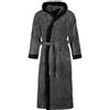 Di Vadini Accappatoio unisex Prato con cappuccio, disponibile nelle taglie da XXS a 5XL, conforme all'Oeko-Tex Standard 100 grigio/nero S