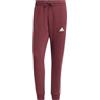 adidas Essentials Fleece Tapered Cuff 3-Stripes Pants - Pantaloni Uomo, Shadow Red,