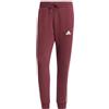 adidas Essentials Fleece Tapered Cuff 3-Stripes Pants - Pantaloni Uomo, Shadow Red,