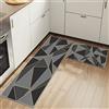 HSGLGNA Set di 2 tappeti da cucina antifatica, tappetini da cucina per la decorazione della casa e l'ufficio, impermeabili, antiscivolo, tappetini da cucina comodi (Geometria A, 43x75+43x150cm)