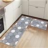 HSGLGNA Set di 2 tappeti da cucina antifatica, tappetini da cucina per la decorazione della casa e l'ufficio, impermeabili, antiscivolo, tappetini da cucina comodi (Geometria B, 40x60+40x120cm)
