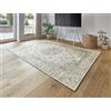 -LUXOR- living Tappeto da soggiorno Prima in design vintage, tappeto a pelo corto, stampa digitale, design senza tempo, crema, 160 x 230 cm
