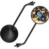 Generic Universale Specchietti Moto E9 Omologati, 2 Pezzi Specchietto Retrovisore M8, Specchietti Retrovisori Regolabili per Scooter, ATV, Moped, Roller, Cruiser