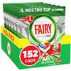 Fairy Platinum Detersivo Pastiglie Lavastoviglie Plus, Brillantante, 152 Capsule Lavastoviglie, Limone, Tecnologia Anti-Opaco Con Azione Brillantante, Contro Il Grasso E Le Incrostazioni Ostinate