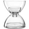 LEONARDO HOME Diabolo 025644 - Vaso elegante in vetro, decorazione fatta a mano, elegante portacandela per candele, decorazione da tavolo per gli amanti dell'arredamento, altezza 19 cm, trasparente