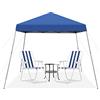 COSTWAY Gazebo Pieghevole da Giardino 3 x 3 M, Impermeabile, Altezza Regolabile, Gazebo da Esterno con Borsa di Trasporto, per Spiaggia, Campeggio, Patio, Mercato (Blu)