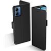 Aiziki Custodia per Motorola Moto G14, Copertura Protettiva in Pelle PU Premium, Pieghevole, Aspirazione Magnetica, Prevenzione Delle Cadute, Carta Fessura - Nero